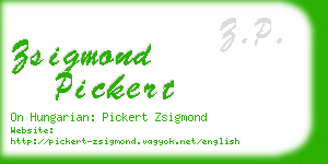 zsigmond pickert business card